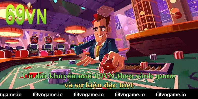 Ưu đãi khuyến mãi 69VN theo sảnh game và sự kiện đặc biệt